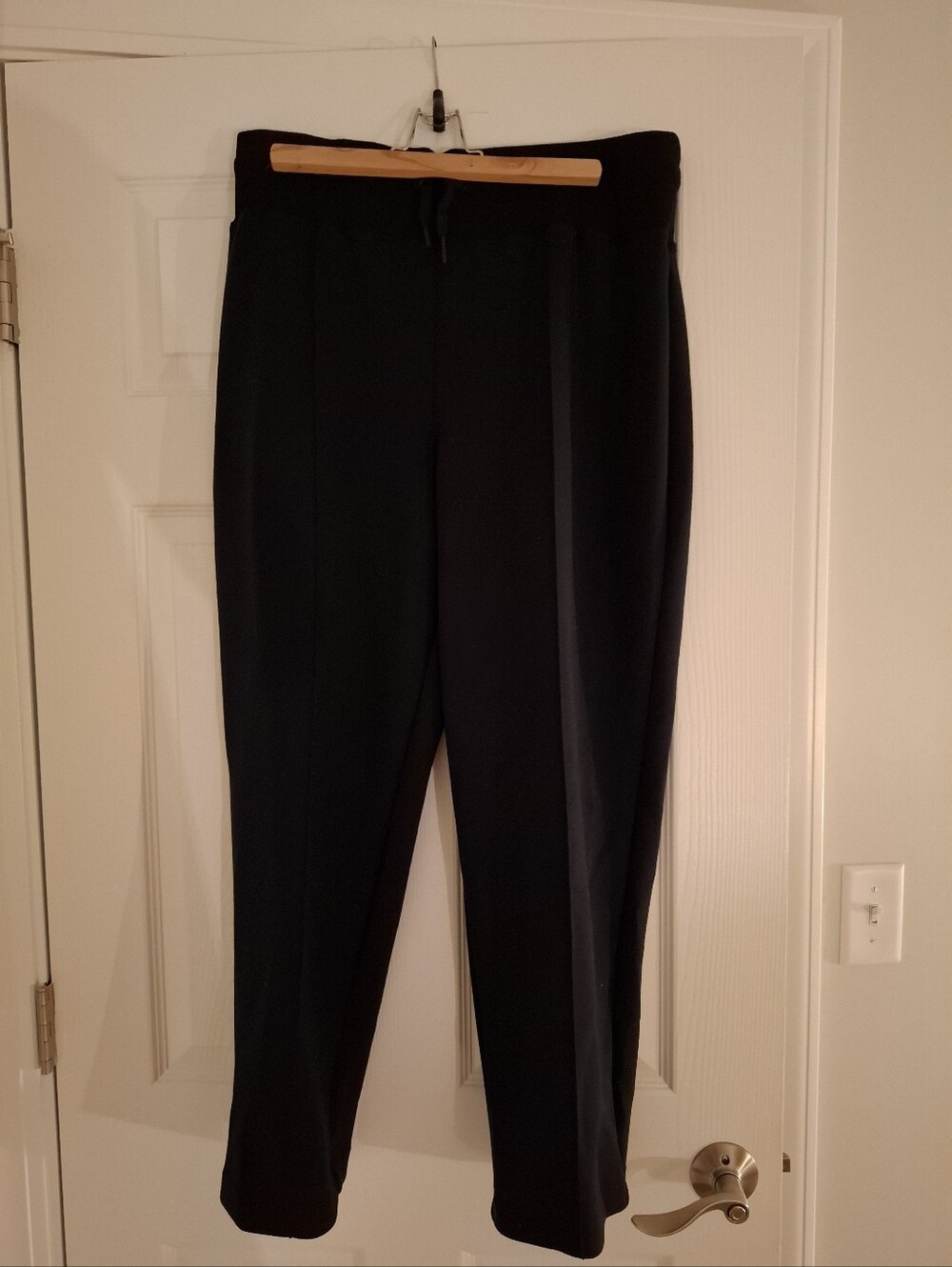 Spanx Pants Women's XL Black Tapered Air Essentials High Rise Lounge Trousers